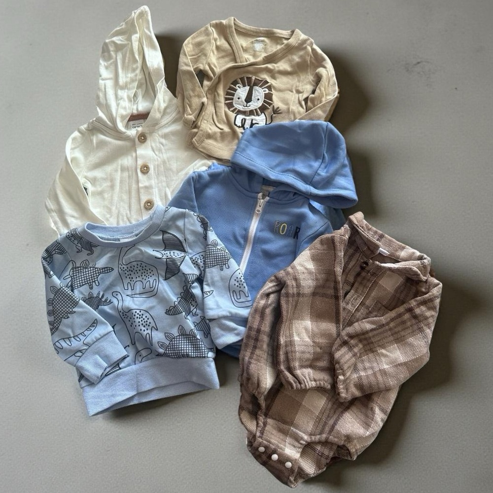 Carter's Baby Boy 0-6 Month Long Sleeve Jackets Lot (7)